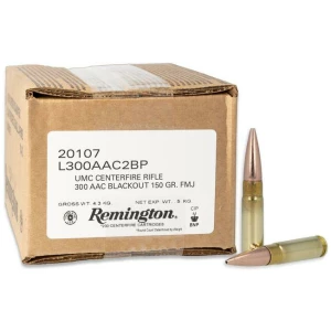 Remington UMC .300 AAC Blackout 150 gr FMJ 200-count bulk ammunition box