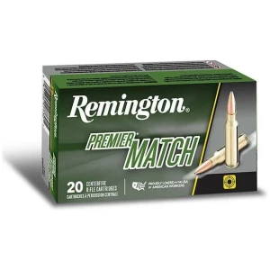 Remington Premier Match .223 Rem 62 gr HP Match ammunition 20-round box