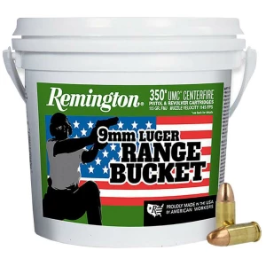 Remington UMC Range Bucket 9mm Luger 115 gr 350-count practice ammunition bucket
