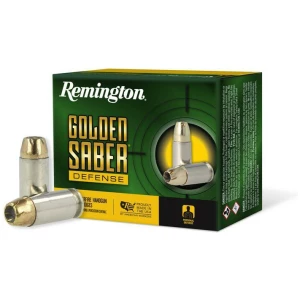 Box of Remington Golden Saber Defense .40 S&W 165gr BJHP ammunition, 20 rounds
