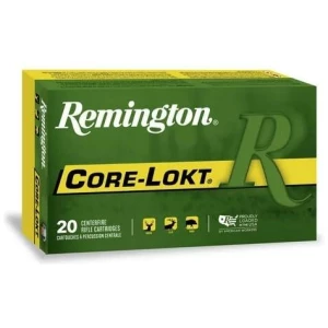 Remington Core-Lokt .308 Marlin Express 150 gr SP ammunition box, 20 rounds