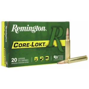 Remington Core-Lokt .338 Remington Ultra Magnum 250 gr PSP ammunition box