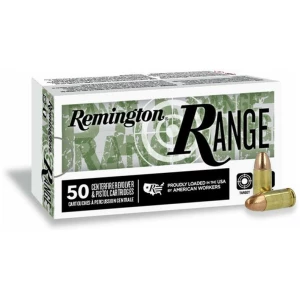 Remington Range 9mm 115gr FMJ ammunition 50rd box R27778
