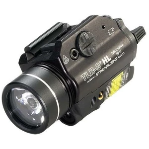 Streamlight TLR-2 HL rail-mounted weapon light with integrated red laser, black finish