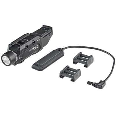 Streamlight TLR RM 2 Laser-G rail-mounted weapon light in black with integrated green laser, 1000 lumens