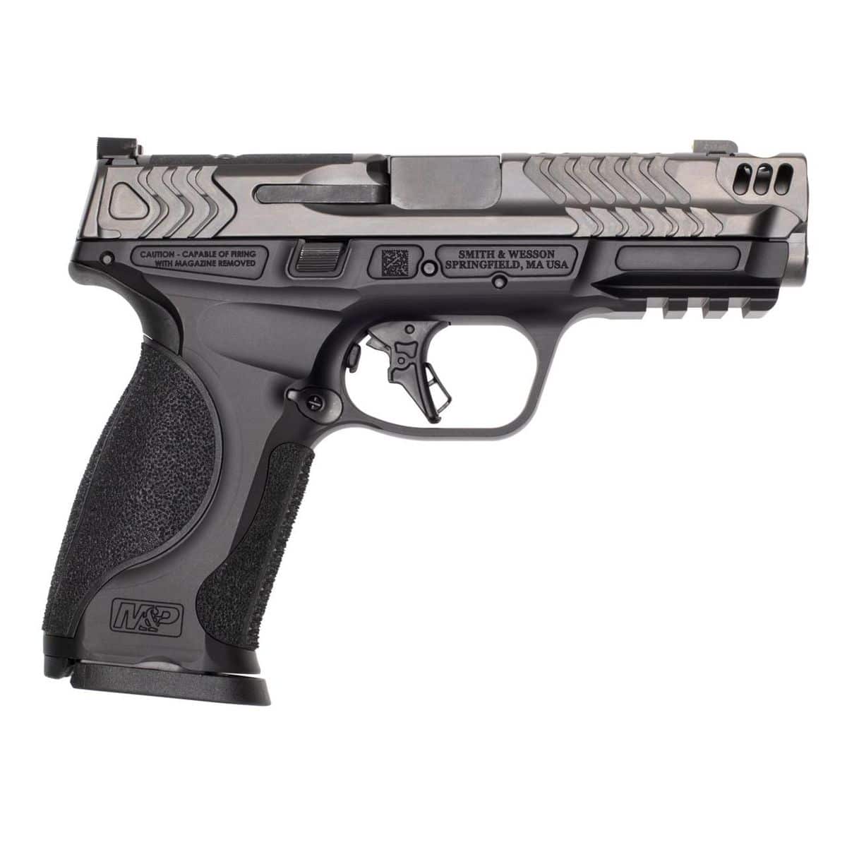 Smith & Wesson Performance Center M&P M2.0 Metal Carry Comp 9mm 4.22in pistol, gray slide, black frame