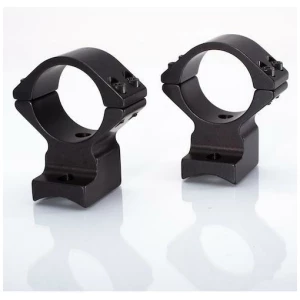 Talley Weatherby 307 1 inch extra-high scope rings in black, integrated one-piece aluminum mount