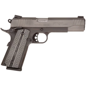 Taurus PT1911 .45 ACP 5 inch, tungsten gray Cerakote slide with matte black steel frame and VZ grips