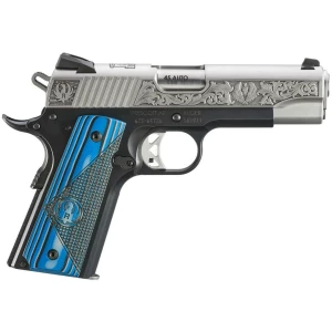 Ruger SR1911 Newport NH Edition .45 ACP 4.25in engraved stainless slide blue black G10 grips
