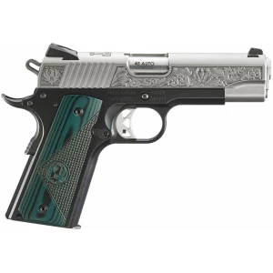 Ruger SR1911 Mayodan NC Edition .45 ACP 4.25 inch engraved slide with black/green G10 grips