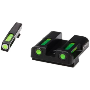 HIVIZ LiteWave H3 sight Green LitePipe/White front ring fits Glock Models Chambered in 45 ACP 10mm .45 GAP