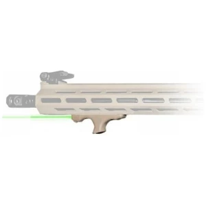 Viridian HS1 hand stop with integrated green laser in FDE and Picatinny adapter