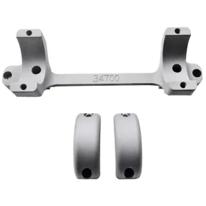 DNZ one-piece silver scope mount for Remington 700 Long Action, 30mm high