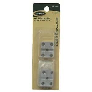 Weaver two-piece top mount aluminum scope base pair for Browning X-Bolt, silver matte