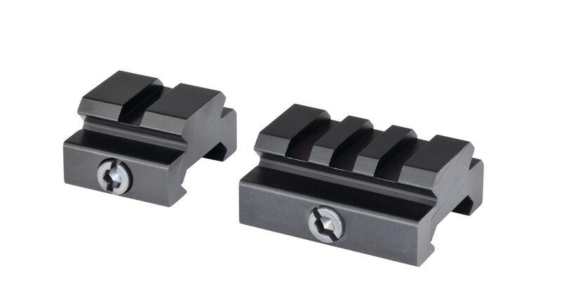 Weaver 2-piece Picatinny riser set, 1/2-inch rise, 6061-T6 aluminum, Type III anodized