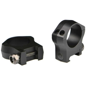 Warne Mountain Tech 30mm low matte black scope rings, Picatinny/Weaver compatible