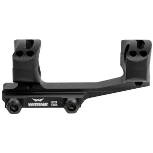 Warne LR-SKEL 1 inch 20 MOA Picatinny mount, black, skeletonized