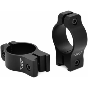 Warne Vapor medium 1-inch rimfire scope rings in matte black, fits 3/8" dovetail