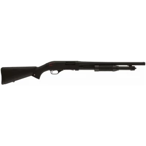Winchester SXP Defender 12 GA 18 in pump shotgun with black synthetic stock