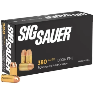 Sig Sauer Elite Ball .380 ACP 100 gr FMJ 50 count box