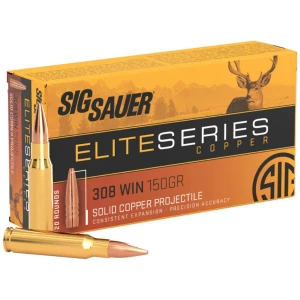 Sig Sauer Elite Hunting .308 Win 150 gr HT ammunition 20-round box