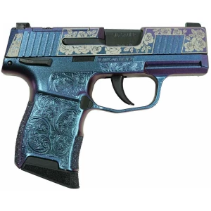 Sig Sauer P365 Gun & Roses-Mongoose Purple optic ready 9mm 3.1 in pistol right side