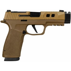 Sig Sauer P365 XMACRO TACOPS two-tone brown and black handgun 9mm