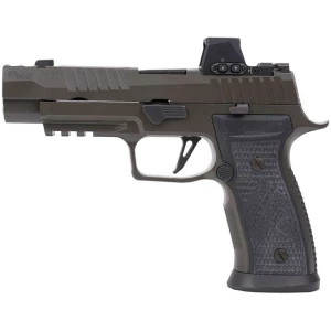 Sig Sauer P320 AXG Legion Romeo-X 9mm 3.9in gray pistol with ROMEO-X reflex sight and two magazines