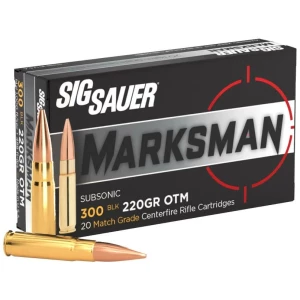 Sig Sauer 300 Blackout 220 gr OTM match rifle ammunition box
