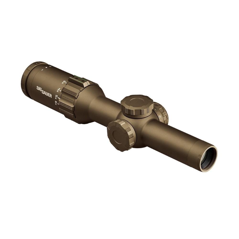 Sig Sauer Tango6T 1-6x24mm Flat Dark Earth riflescope with illuminated DWLR6 reticle