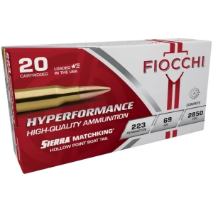 Fiocchi Exacta .223 Rem 69gr Sierra MatchKing BTHP box of 20 rounds