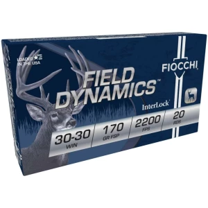 Fiocchi Field Dynamics .30-30 Winchester 170gr FSP rifle ammunition box