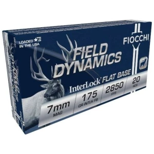 Fiocchi 7mm Rem Mag 175 gr Jacketed Soft Point FB 20-count box