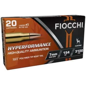 Fiocchi Hyperformance Hunt 7mm Rem Mag 154gr SST box of 20 rounds