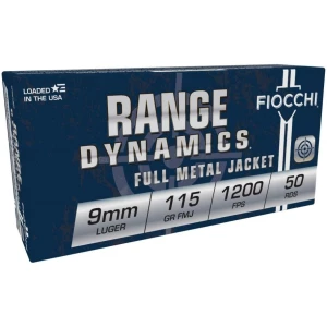 Fiocchi Pistol Shooting Dynamics 9mm Luger 115 gr FMJ 1000-count case