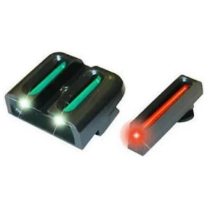 Truglo Fiber-Optic Sights Fit Glock Slimline Models 42/43/43x/48 Front Red/Rear Green