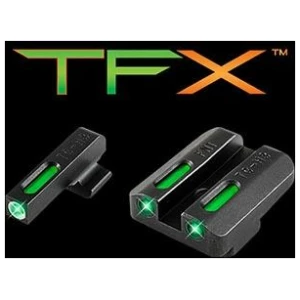 Truglo TFX Tritium/Fiber Optic Day/Night Sights Fits FNH FNP-45 FNX-45 - White Outline Front/Rear Green