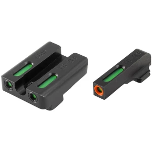 Truglo TFX Pro Next Gen Tritium & Fiber Optic Xtreme Handgun Sight - Sig Sauer #6 front / #8 rear - Orange Outline Front/Rear Green