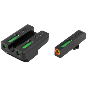 Truglo TFX Pro Tritium/Fiber-Optic Day/Night Sights Fit Taurus Millennium G2|Taurus 709 Slim|Taurus 740 Slim - Orange Outline Front/Rear Green