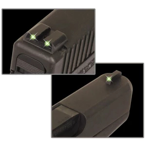 Truglo Tritium Night Sights (Low) Fits Glock 17 / 17L 19 22 23 24 26 27 33 34 35 38 39 45 - Front Green/Rear Green