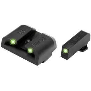 Truglo Tritium Pro Night Sights Fit Glock MOS 20 21 25 28 29 30 31 32 37 40 and 41 - White Outline Front/Rear Green