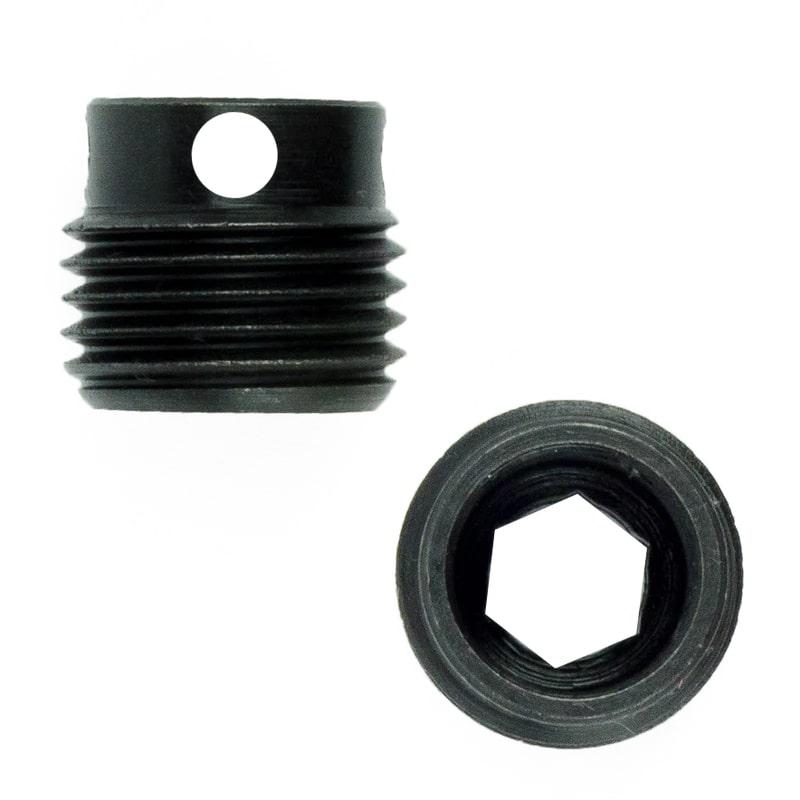 GrovTec Non-Rotating Push Button Bases 2/ct Black-Oxide stainless steel