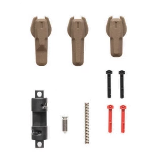 Magpul ESK ambidextrous safety selector kit Flat Dark Earth showing levers and corrosion-resistant steel axle