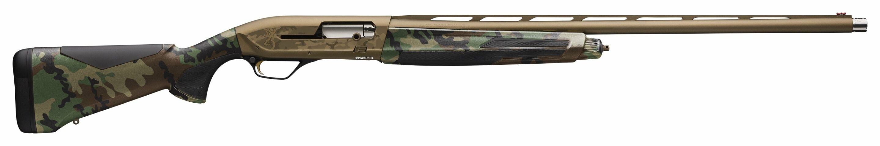 Browning Maxus II Wicked Wing Woodland 12 Gauge 26-inch shotgun in burnt bronze camo finish