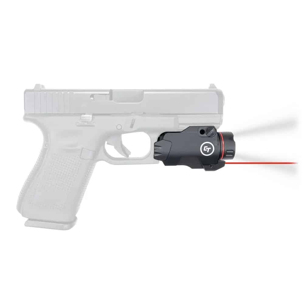 Crimson Trace CMR-207 Rail Master Pro red laser and 400 lumen white light on Picatinny mount