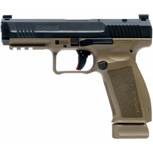 Canik METE SFT 9mm pistol Flat Dark Earth frame, black slide, optics-ready