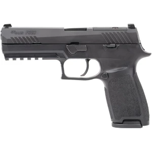 SIG Sauer P320 Full Size 9mm 4.7 inch Nitron Black with SIGLite night sights and two 17-round magazines