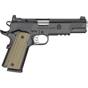 Springfield Armory 1911 Operator AOS .45 ACP 5-inch pistol, black Cerakote, VZ G10 grips