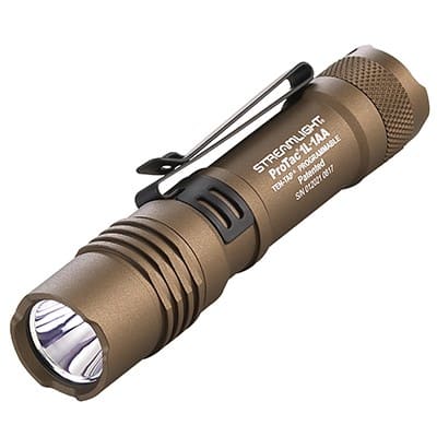 Streamlight ProTac 1L-1AA coyote EDC flashlight, up to 350 lumens, C4 LED