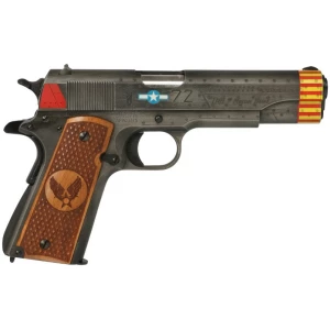 Auto-Ordnance Red Tails 1911 .45 ACP 5-inch barrel engraved hardwood grips